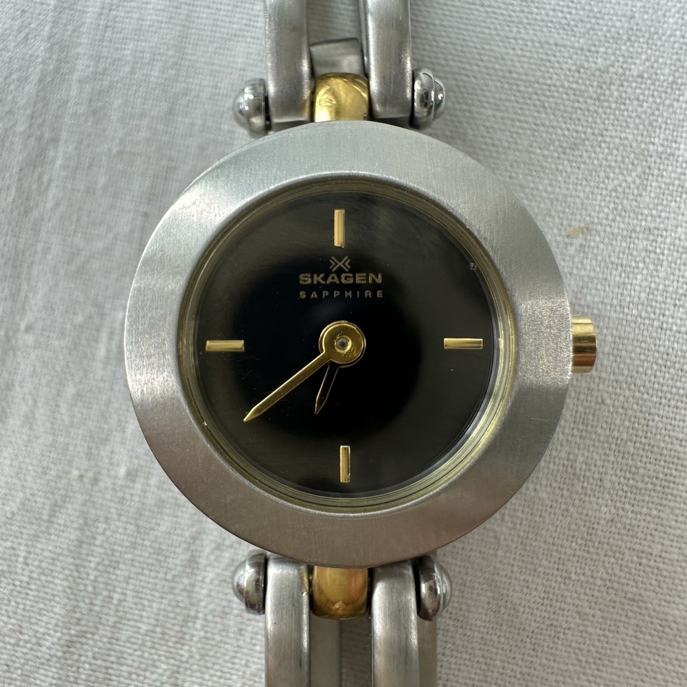 Skagen Sapphire SP6SGXB Womens Stainless Steel Water Resis Watch (NEEDS BATTERY)